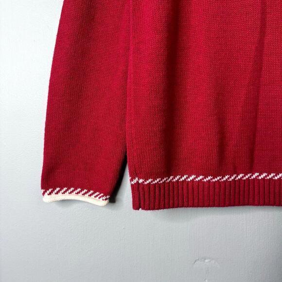 Christopher & Banks Petite Polar Bear Penguin Juggling Snowballs Sweater Sz PL - Picture 5 of 11